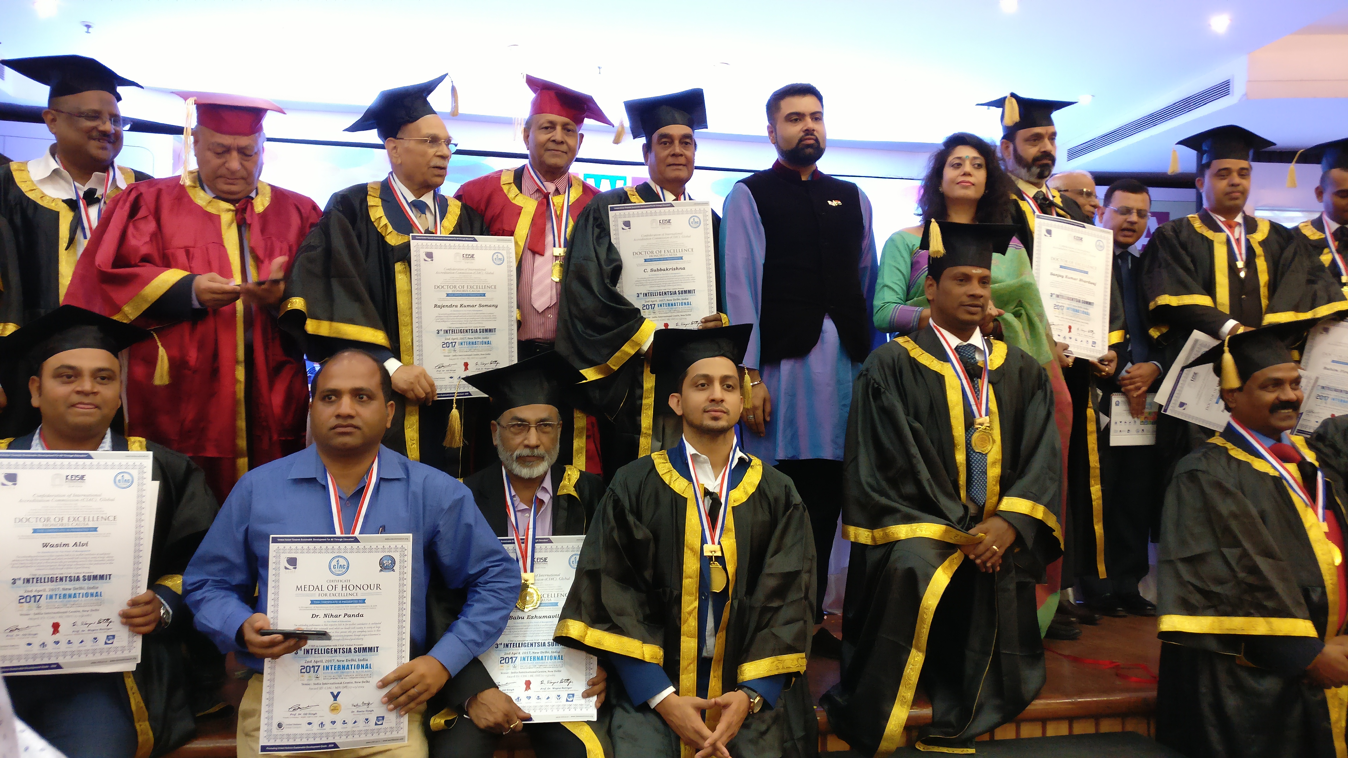 Group Photo of Dr. H. O. Srivastava receiving D.Litt degree